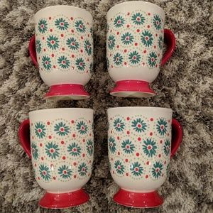 Pioneet woman Christmas mugs